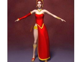 Fantasy princess 3d model preview