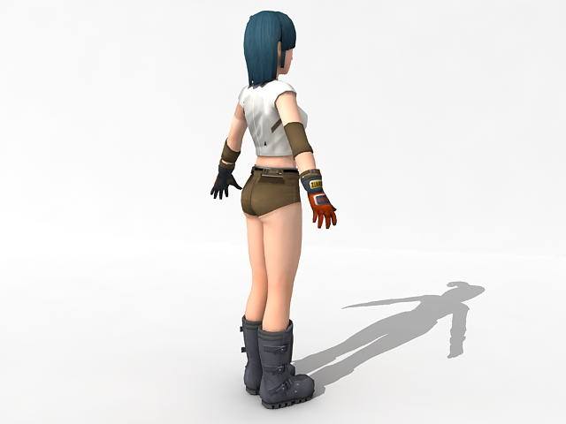 Spy girl 3d rendering