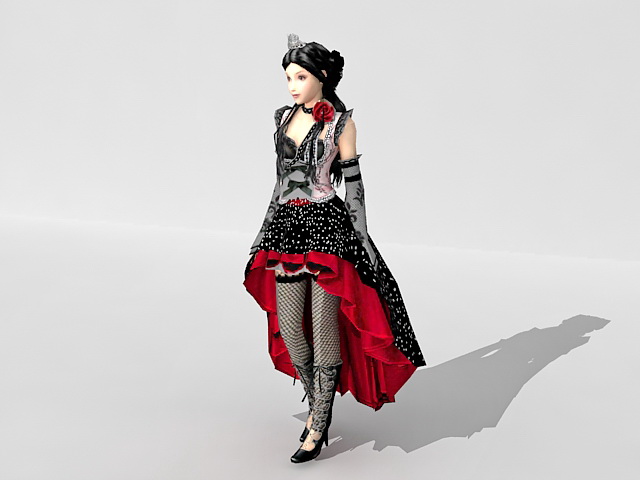 Aristocratic girl 3d rendering
