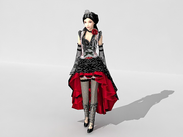 Aristocratic girl 3d rendering