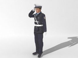 Chinese policeman 3d preview
