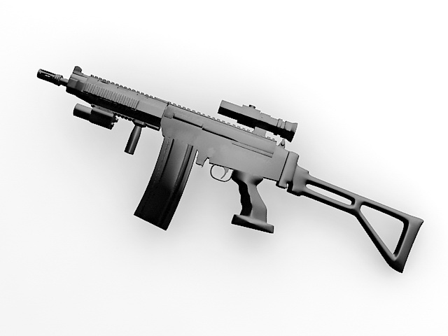 308 Battle Rifle 3d rendering