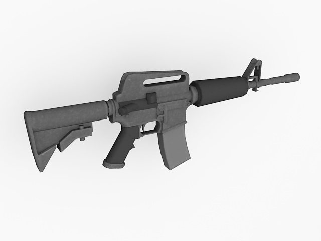 M4 carbine 3d rendering