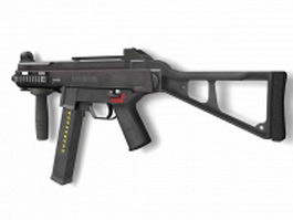 Heckler & Koch submachine gun 3d model preview