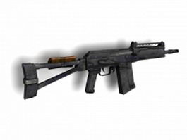 Saiga semi-automatic rifle 3d model preview