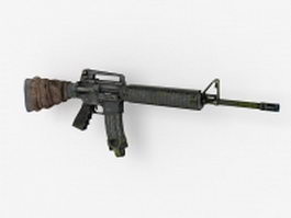 M16A4 assault rifle 3d model preview