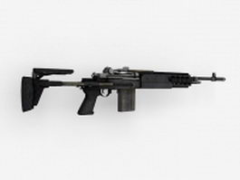 M14 EBR Rifle 3d model preview
