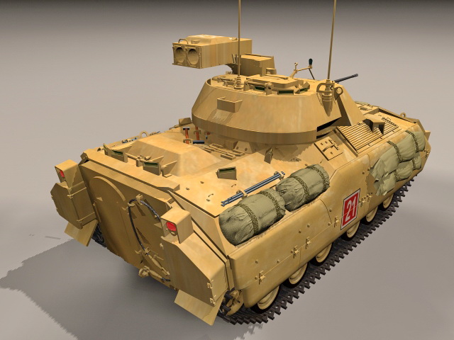 M2A2 Bradley fighting vehicle 3d rendering