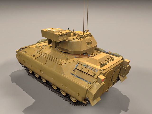 M2A2 Bradley fighting vehicle 3d rendering