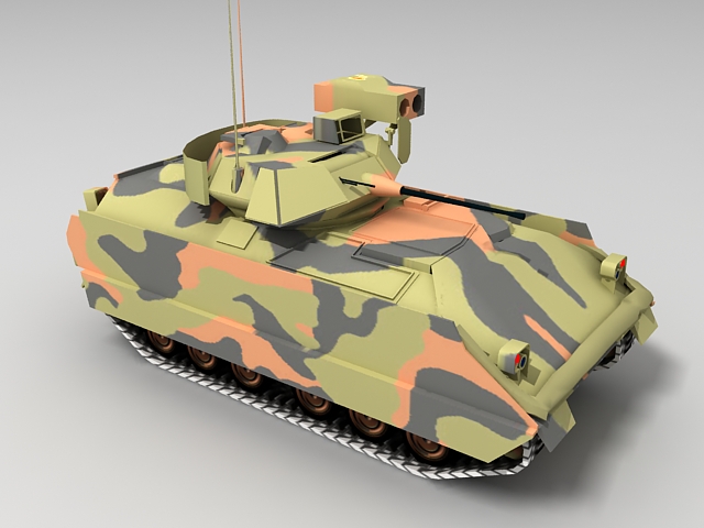 M2A2 light tank 3d rendering