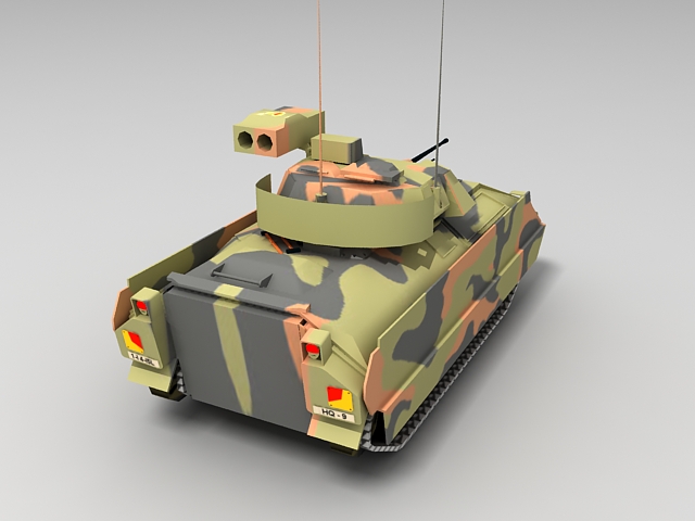 M2A2 light tank 3d rendering