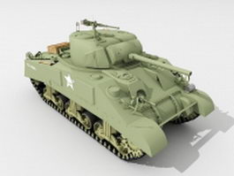 M4 Sherman Medium tank 3d model preview