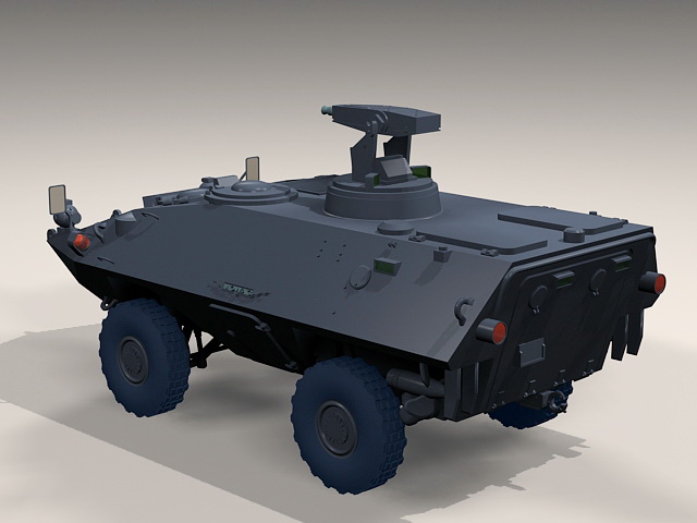 Mowag armoured wheeled vehicle 3d rendering