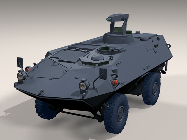 Mowag armoured wheeled vehicle 3d rendering