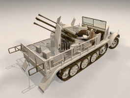 Sd.Kfz. 7 Half-track artillery 3d preview