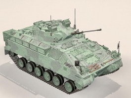Warrior tracked armoured vehicle 3d model preview