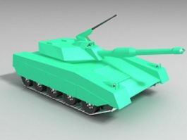 Main battle tank 3d model preview