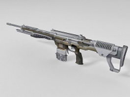 Sniper rifle 3d model preview