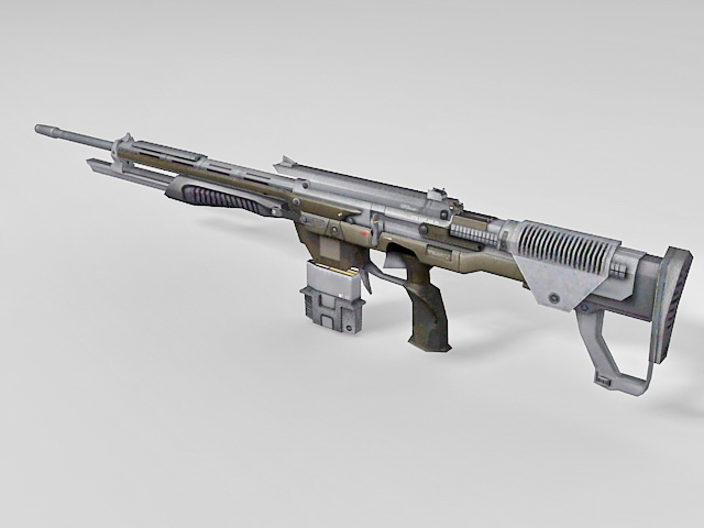 Sniper rifle 3d rendering