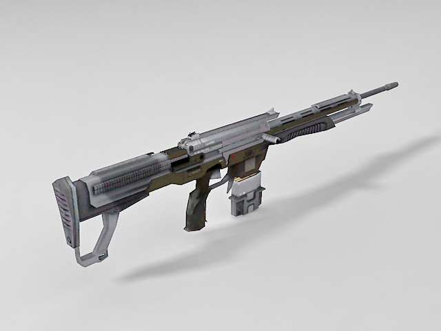 Sniper rifle 3d rendering