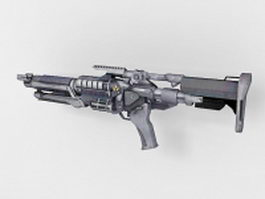 Sci-Fi weapon concept 3d model preview