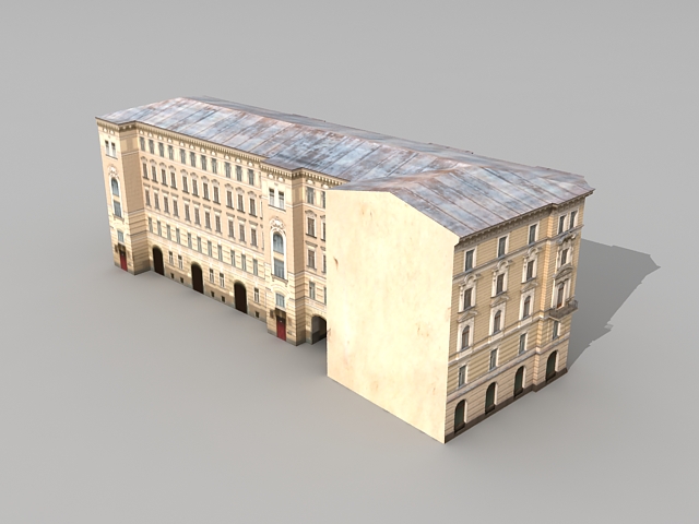 Ostozhenka apartment building 3d rendering