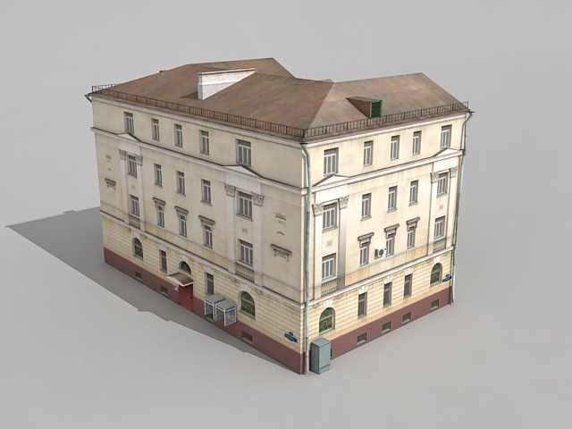Old Moscow House 3d rendering