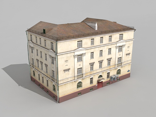 Old Moscow House 3d rendering