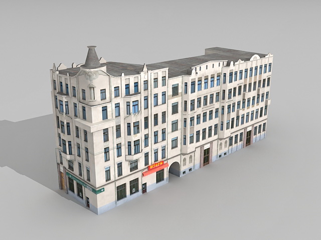 Typical Russian apartment 3d rendering