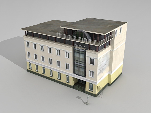 Old Moscow hotel 3d rendering