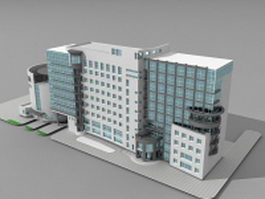 Office building design 3d model preview