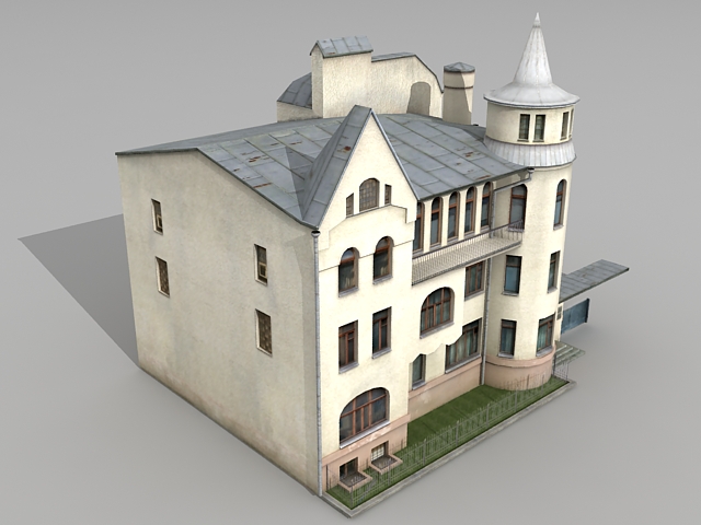 Soviet Russian Mansion 3d rendering