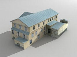 Old abandoned house 3d model preview