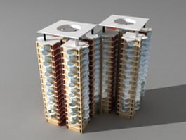 Residential tower 3d preview