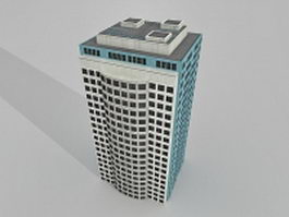 Office building block 3d model preview