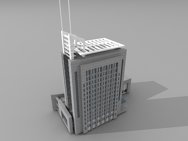 China bank building 3d rendering