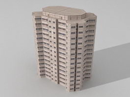 Block modern office 3d model preview
