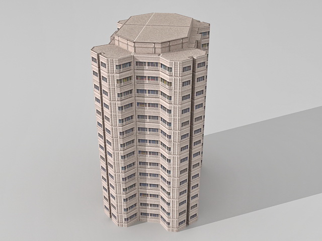 Block modern office 3d rendering