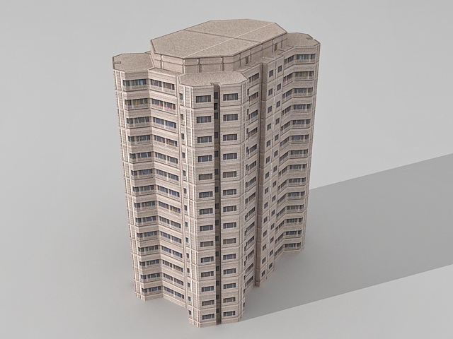 Block modern office 3d rendering