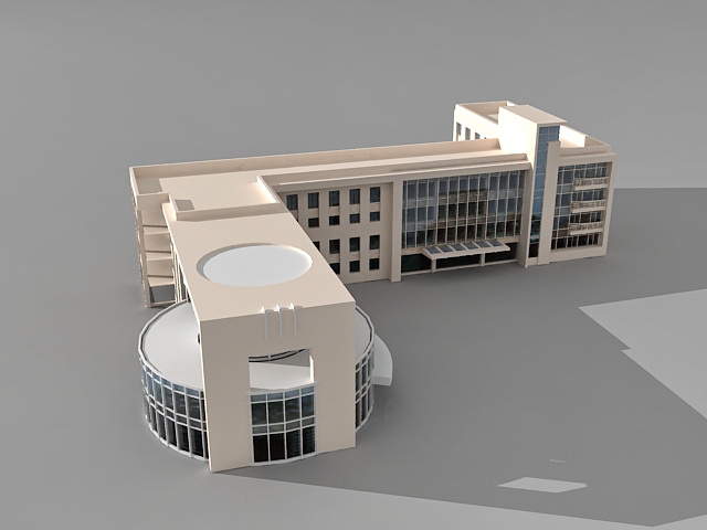 University college education building 3d rendering
