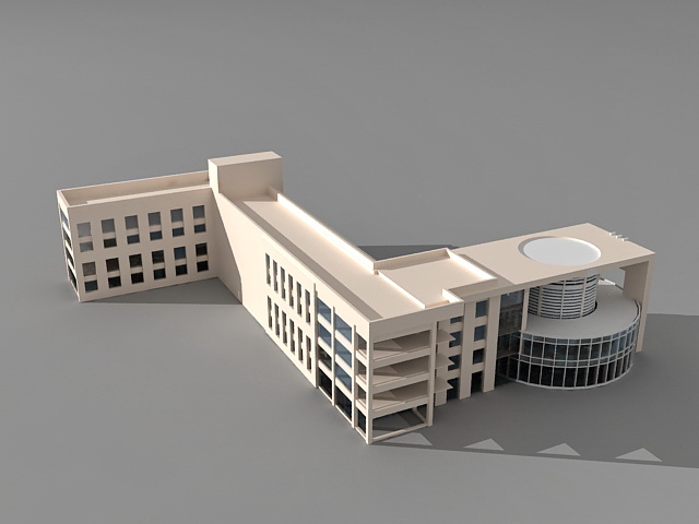 University college education building 3d rendering