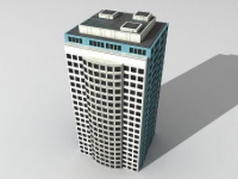 City office building 3d model preview