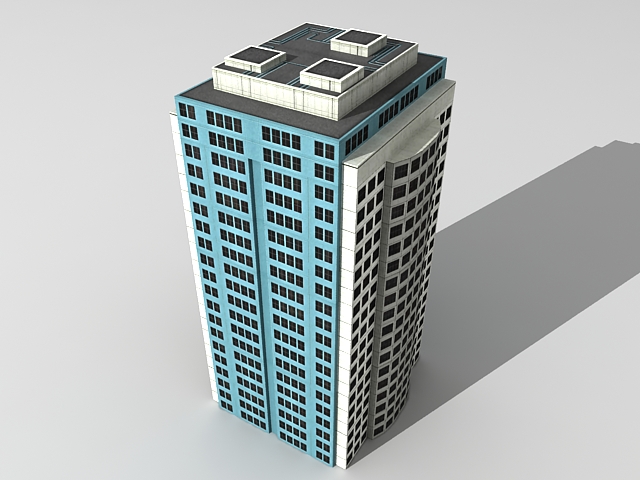City office building 3d rendering