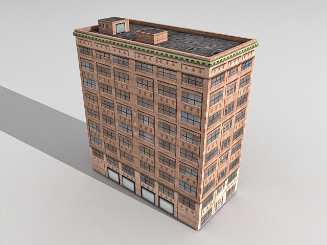 Old office building 3d rendering