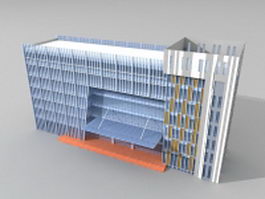 Modern corporate office building 3d preview