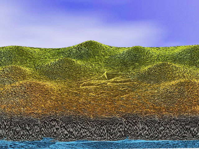 Hills cliffs terrain 3d model 3ds Max files free download