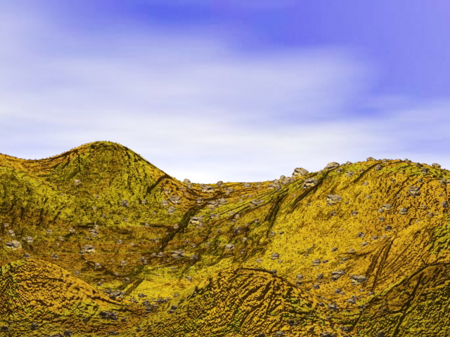Rock hill landforms 3d rendering