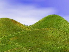 Landforms hills mountains 3d model preview