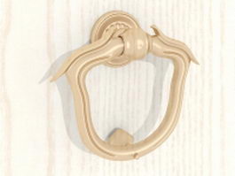 Antique brass door knocker 3d model preview