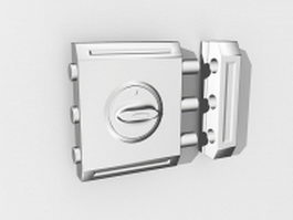 Security door lock 3d model preview